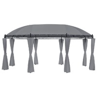  Gazebo with Curtains 520x349x255 cm Anthracite