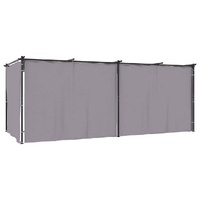  Gazebo with Curtains 3x6 m Anthracite Steel