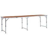  Foldable Camping Table Aluminium 240x60 cm