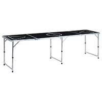  Folding Beer Pong Table 240 cm Black