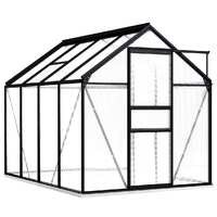  Greenhouse with Base Frame Anthracite Aluminium 4.75 m²