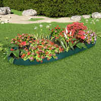  Lawn Edgings 10 pcs Green 65x15 cm PP