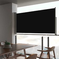  Patio Retractable Side Awning 80x300 cm Black