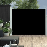 Patio Retractable Side Awning 140x500 cm Black