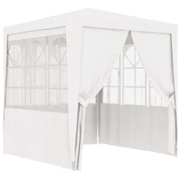  Professional Party Tent with Side Walls 2x2 m White 90 g/m²