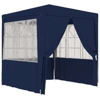  Professional Party Tent with Side Walls 2.5x2.5 m Blue 90 g/m²