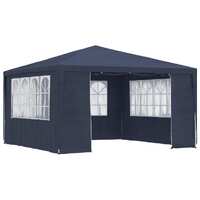  Professional Party Tent with Side Walls 4x4 m Blue 90 g/m²