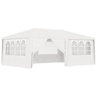  Professional Party Tent with Side Walls 4x6 m White 90 g/m²