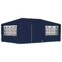  Professional Party Tent with Side Walls 4x6 m Blue 90 g/m²