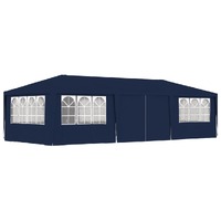  Professional Party Tent with Side Walls 4x9 m Blue 90 g/m²
