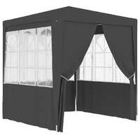  Professional Party Tent with Side Walls 2.5x2.5 m Anthracite 90 g/m²