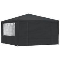  Professional Party Tent with Side Walls 4x4 m Anthracite 90 g/m²