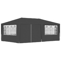  Professional Party Tent with Side Walls 4x6 m Anthracite 90 g/m²