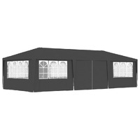 Professional Party Tent with Side Walls 4x9 m Anthracite 90 g/m²