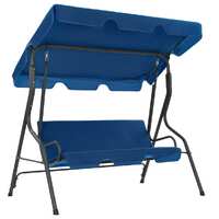  Garden Swing Bench Dark Blue 170x110x153 cm Fabric