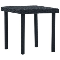  Garden Tea Table Black 40x40x40 cm Poly Rattan