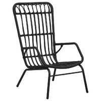  Garden Chair Poly Rattan Black