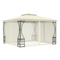  Gazebo with Nets 300x300x265 cm Cream