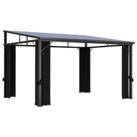  Gazebo with Curtain 405x294x244 cm Anthracite