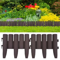  Lawn Edgings 36 pcs Brown 10 m PP