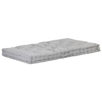  Pallet Floor Cushion Cotton 120x80x10 cm Grey