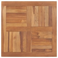  Table Top Solid Teak Wood Square 80x80x2.5 cm