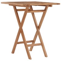  Folding Garden Table 60x60x75 cm Solid Teak Wood