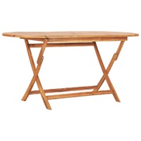  Folding Garden Table 160x80x75 cm Solid Teak Wood