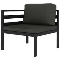 Sectional Corner Sofa 1 pc with Cushions Aluminium Anthracite