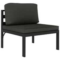  Sectional Middle Sofa with Cushions Aluminium Anthracite