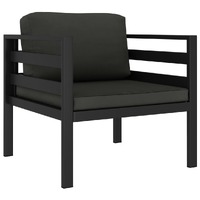  Single Sofa with Cushions Aluminium Anthracite