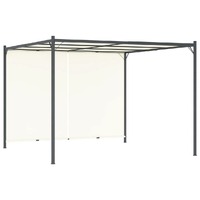  Pergola with Adjustable Roof Cream White 3x3 m Steel