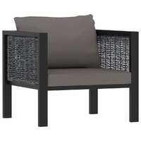  Sectional Sofa with Cushion Poly Rattan Anthracite