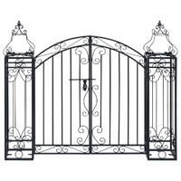  Ornamental Garden Gate Wrought Iron 122x20.5x100 cm