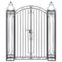 Ornamental Garden Gate Wrought Iron 122x20.5x160 cm
