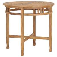  Dining Table Ø 80 cm Solid Teak Wood