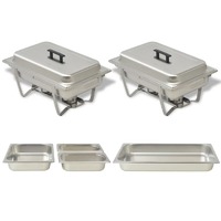  2 Piece Chafing Dish Set Stainless Steel