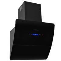  Wall Mounted Range Hood Stainless Steel 756 m³/h 60 cm Black