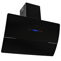  Wall Mounted Range Hood Stainless Steel 756 m³/h 90 cm Black