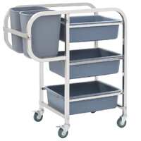  Kitchen Cart with Plastic Containers 82x43.5x93 cm