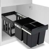  Kitchen Cupboard Pull-out Dustbin Soft-Close 48 L