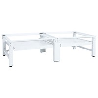  Washing and Drying Machine Pedestal with Pull-out Shelves White