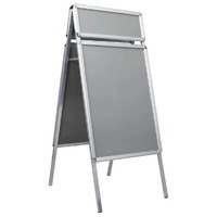  A1 Customer Stopper Poster Stand with Header Aluminium