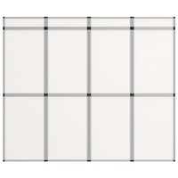  12-Panel Folding Exhibition Display Wall  242x200 cm White