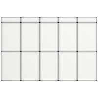  15-Panel Folding Exhibition Display Wall 302x200 cm White