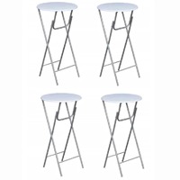  Bar Tables 4 pcs with MDF Tabletop White