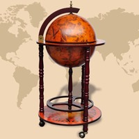  Globe Bar Wine Stand Eucalyptus Wood