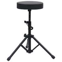  Adjustable Drum Stool Black Round