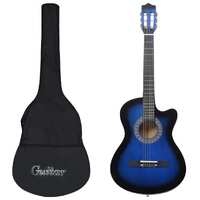  12 Piece Western Classical Guitar Set with 6 Strings Blue 38&quot;