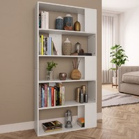  Book Cabinet/Room Divider White 80x24x159 cm Engineered Wood